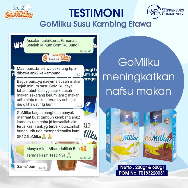 

TERLARIISSS GO MILKU 200grm MENINGKATKAN DAYA TAHAN TUBUH MENAMBAH NAFSU MAKAN MENJAGA KESEHATAN TUBUH