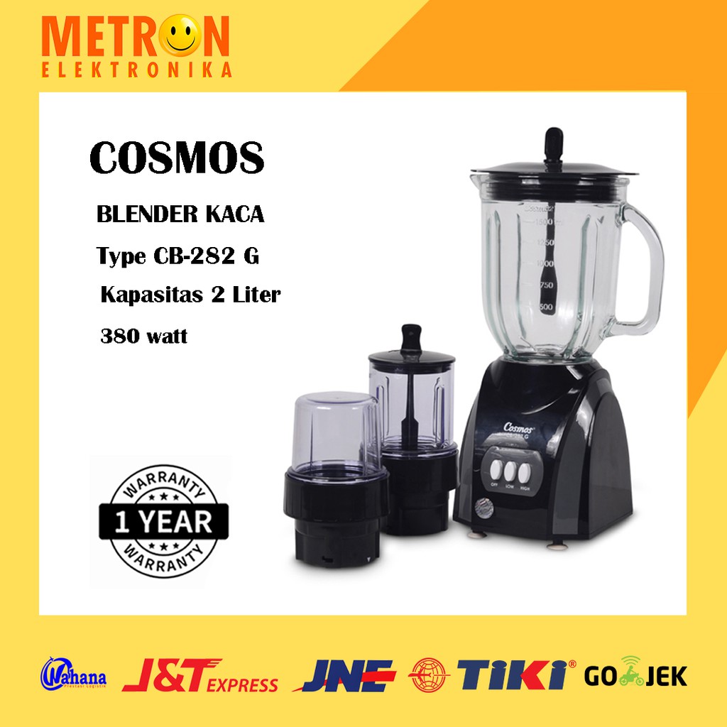 COSMOS CB 282 G BLENDER KACA 2 LITER 380 WATT / CB282G