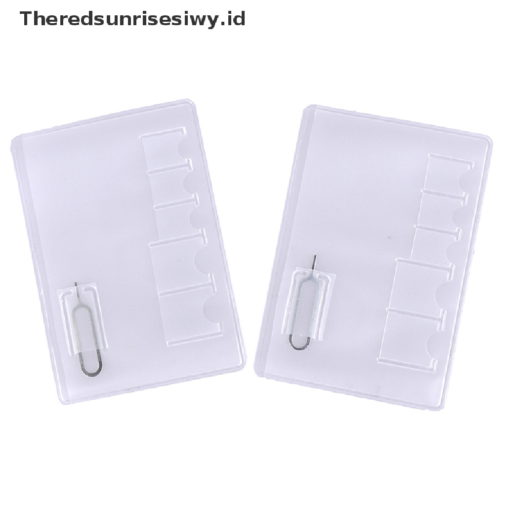 (Theredsunrisesiwy.Id) 5pcs Case Transparan 6 Slot Holder Memory Card Universal Portable