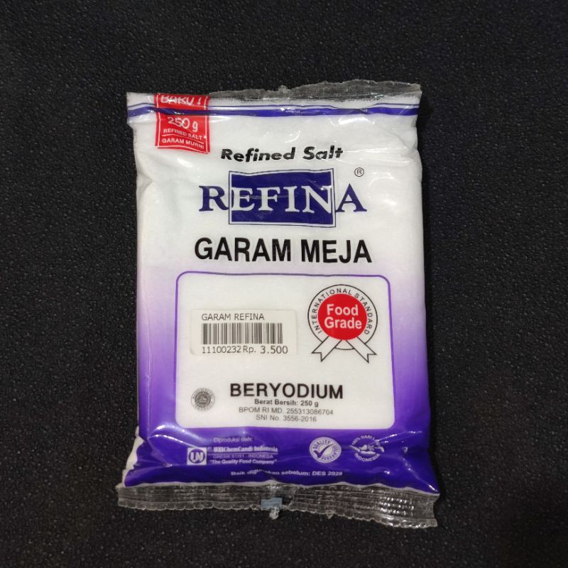 

REFINA GARAM MEJA BERYODIUM 250 gram garam halus murni