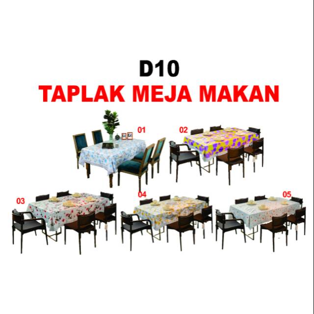 Taplak tatakan alas meja makan dengan renda / taplak meja makan pvc anti air