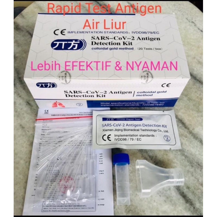 test antigen rapid test saliva / air liur ecer