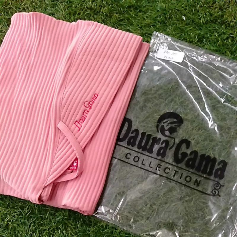 Jilbab Instan Hijab Bergo Jersey Balerina Pad Tali Plisket Lidi FULL ori DauraGama-Peach