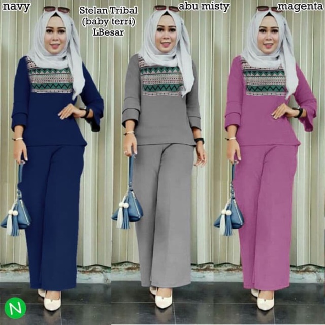 Setelan tribal/setelan kulot muslim