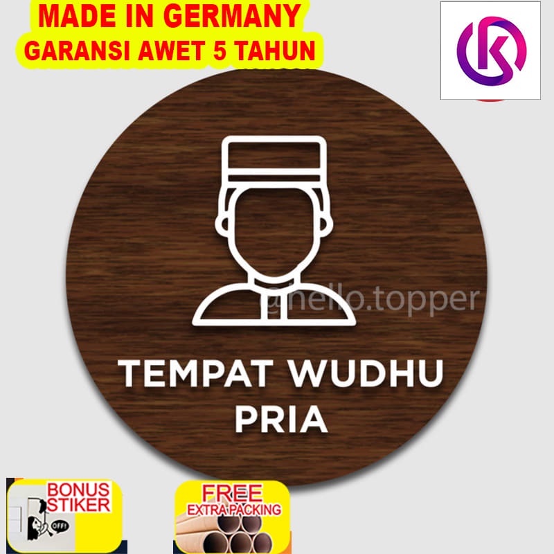

Grosir Sign Tempat Wudhu Pria Kayu Modern 20cm | Sign Board Wudhu Pria