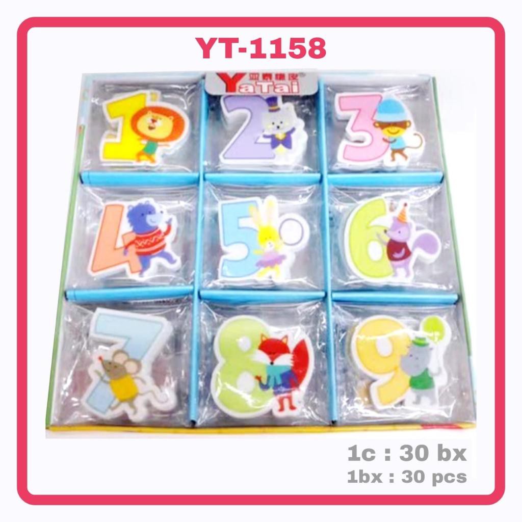 

9 Pcs 9 karakter Penghapus/Stip Angka Number Animal YT-1158