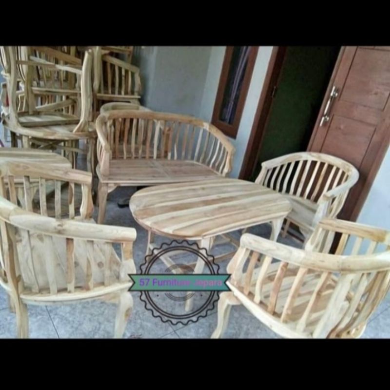 Kursi tamu jati mentahan kursi sederhana