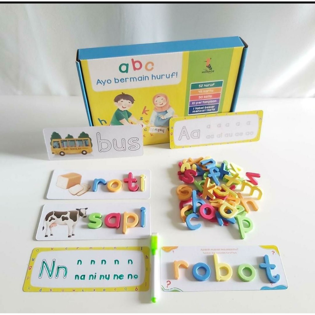 Ayo Bermain Huruf ABC / Mainan Tempel Anak Huruf ABC