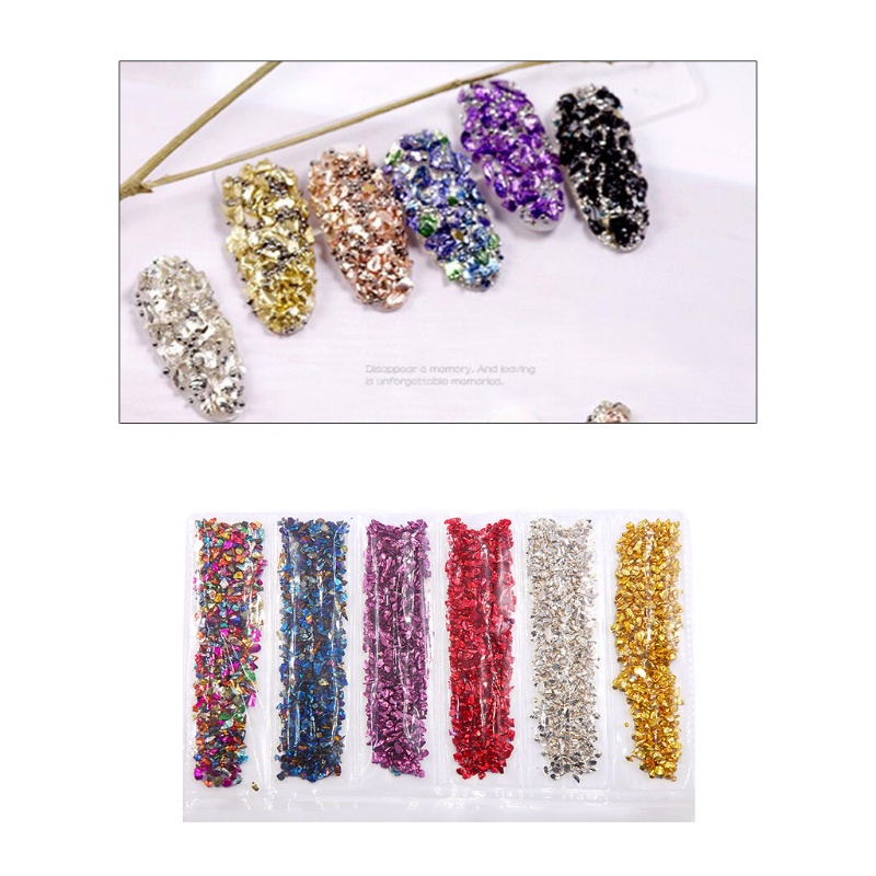 SIY  3D Crushed Glass Stones Charm Small Glitter Rhinestone DIY Nail Art Decoration