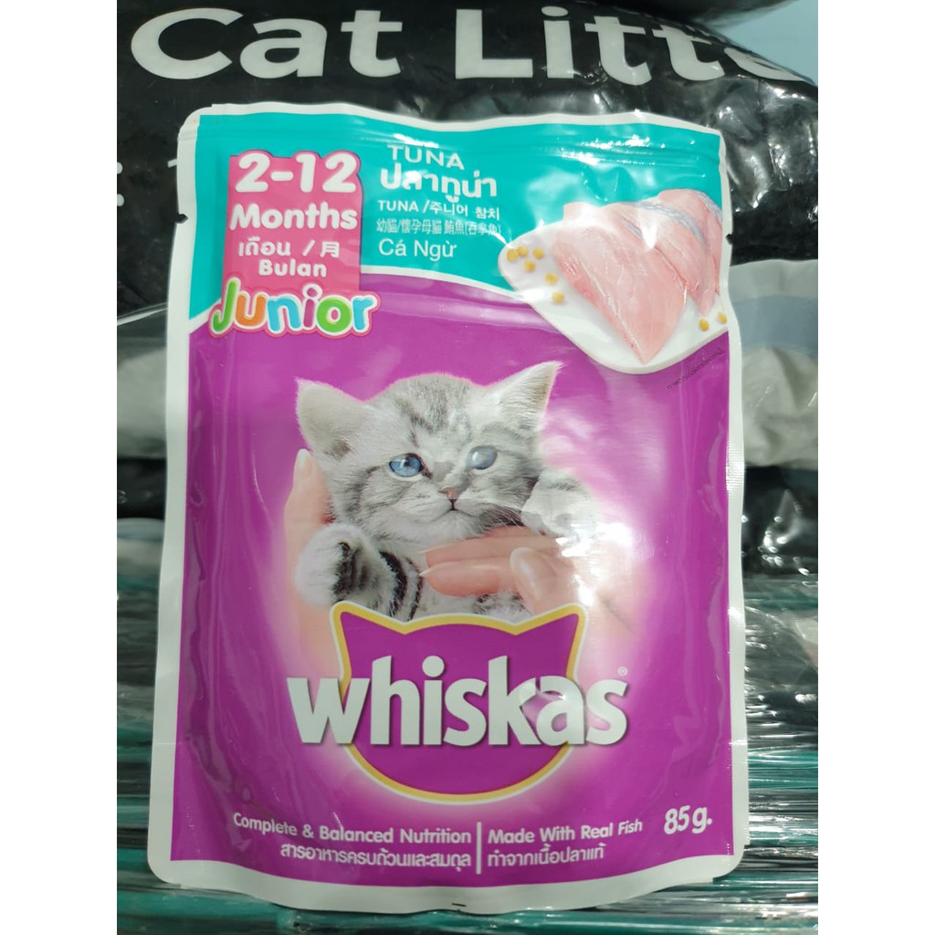 Makanan Basah Anak Kucing Umur 2 12 Bln Whiskas 85gr Shopee Indonesia