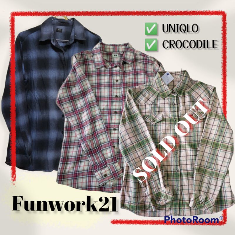 KEMEJA FLANEL WANITA UNIQLO