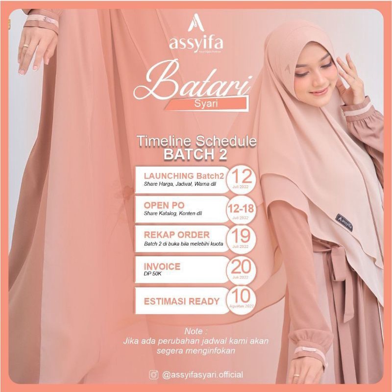 Gamis dress batari by assyifa