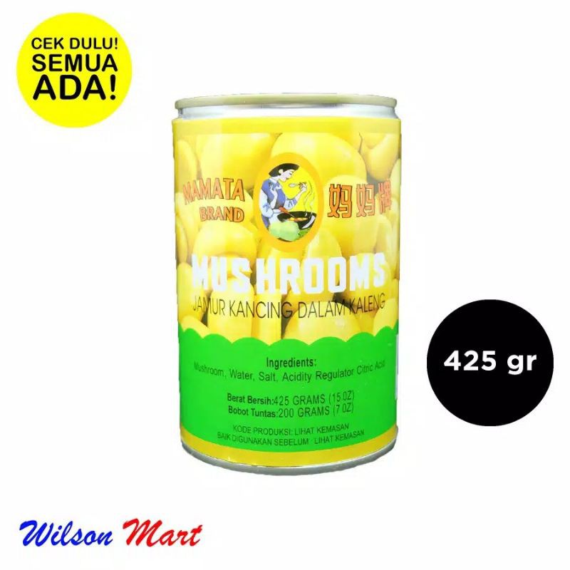 

MAMATA BRAND MUSHROOMS 425 GRAM JAMUR KANCING DALAM KALENG
