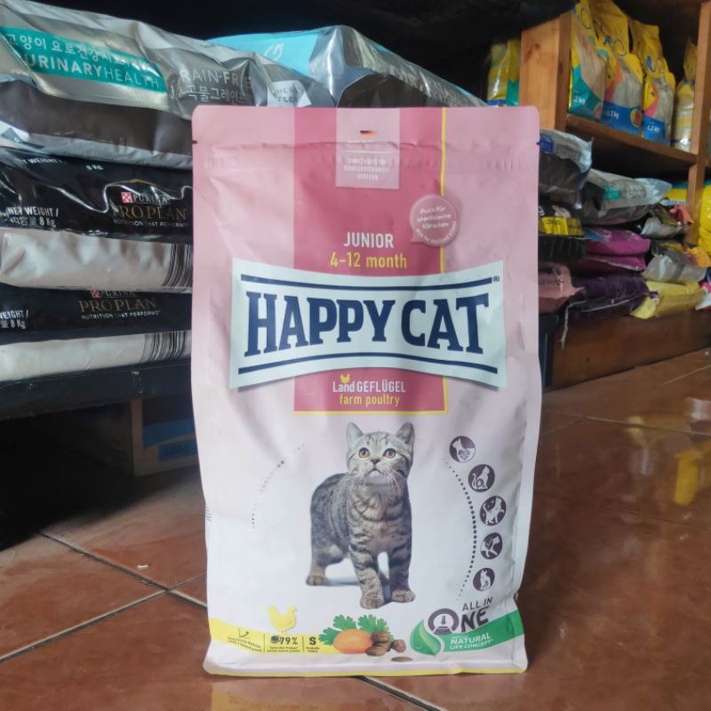 Makanan Kucing Happy Cat Junior Poultry 1,4kg / Dry food Happy Cat Junior