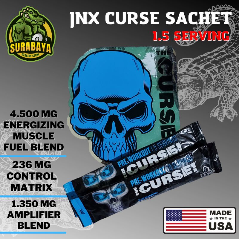 JNX SPORTS THE CURSE 1 SACHET NON COBRALABS PRE WORKOUT SUPLEMEN FITNESS GYM PREWORKOUT PWO NOT EVOLENE PREVO FITLIFE POWR