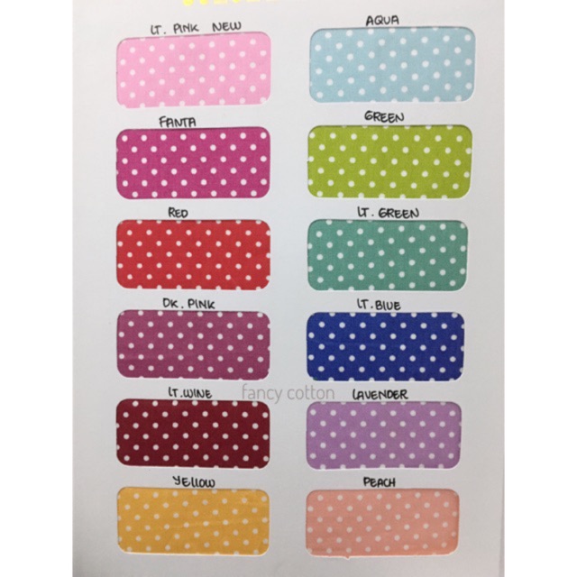 bahan kain katun jepang japan design motif small polkadot