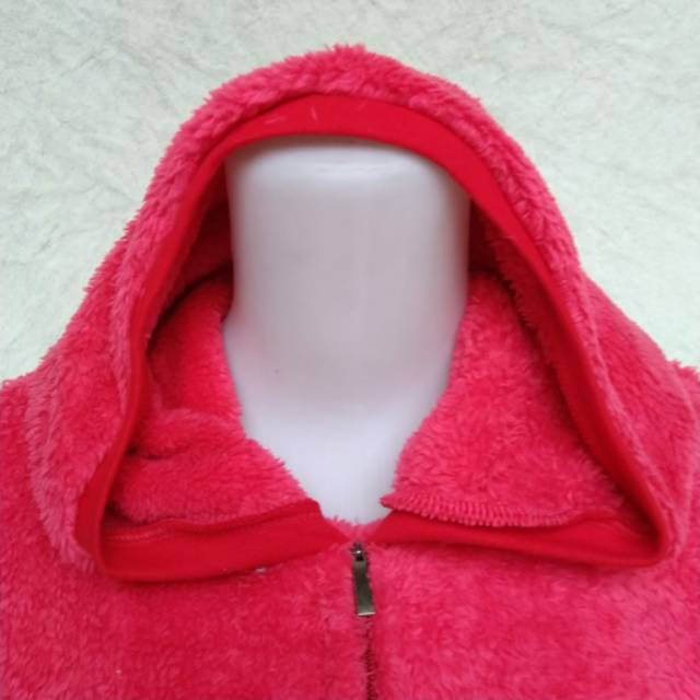 Jaket hoddie bulu premium import