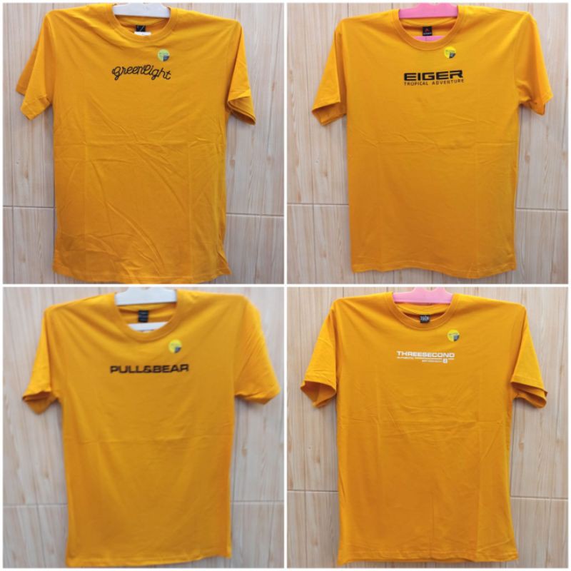 KAOS DISTRO PRIA KUNING KATUN COMBED 30S