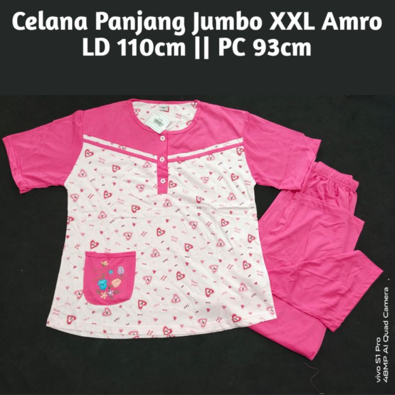 Babydoll CP celana panjang jumbo amro label putih