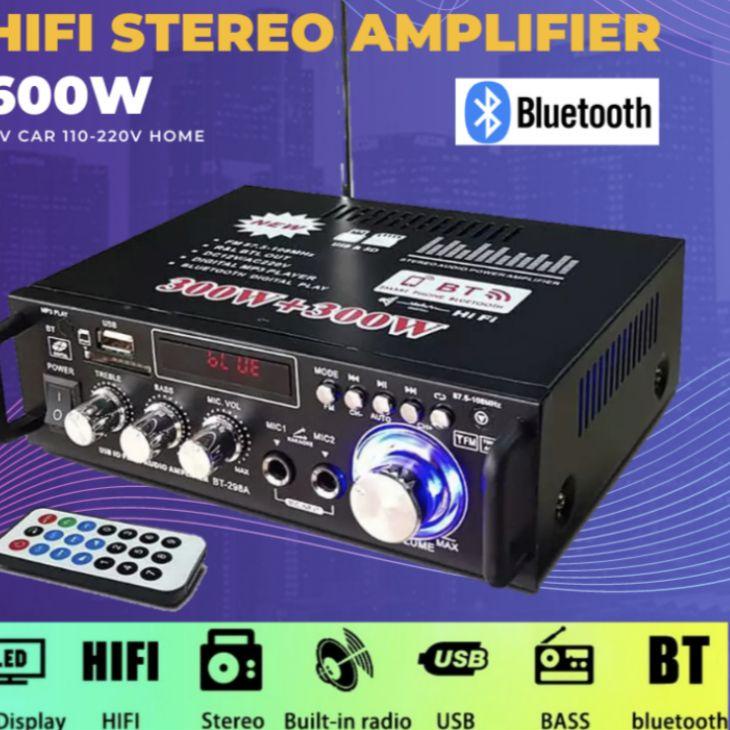 (BOOMING) Amplifier Karoke Bluetooth 600W Power Ampli BT 298A