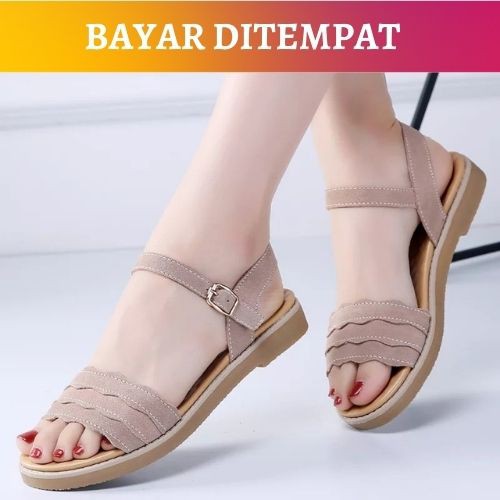 Sandal Remaja Kekinian Masa Kini Murah Ready Sandal Cewek Y66w2 Monobo Jello Basic Beige Wanita Shopee Indonesia