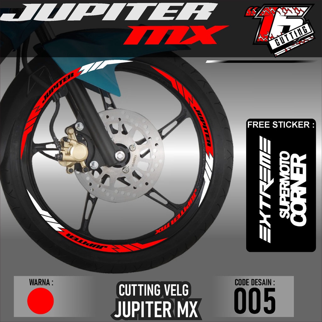 Stiker Cutting Sticker List Velg Motor Yamaha Jupiter MX 135 Old New Lis Pelek Velk Variasi Set Depa