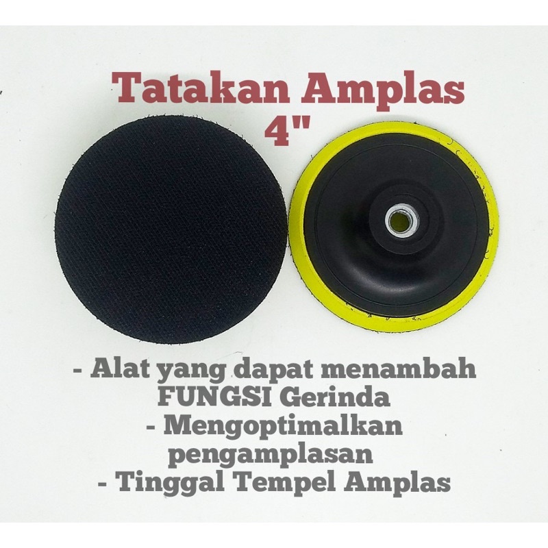 Tatakan amplas gerinda 4inch - pad perekat 4inch