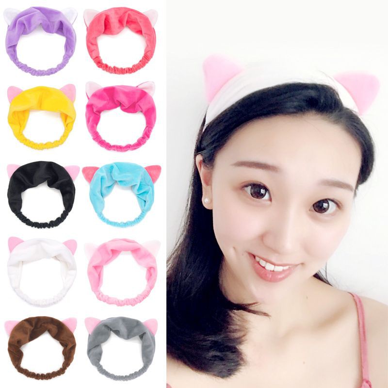 Bando Pita Kucing / Bandana Facial Telinga Kucing