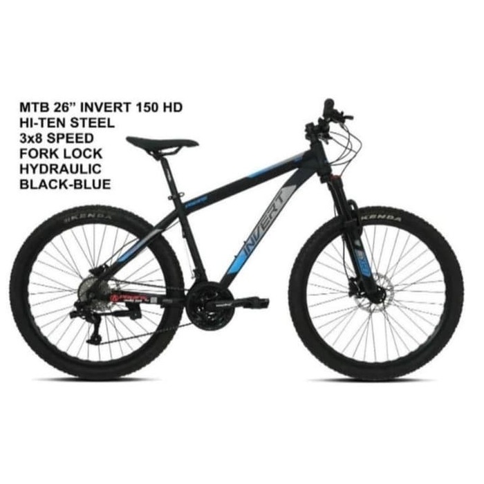 MTB 26" INVERT 150 HD FL SEPEDA GUNUNG MTB 26 PACIFIC INVERT 150 - HITAM-KUNING