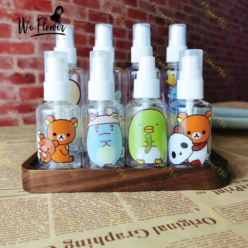 (We) Sumikko Snoppy Stitch Botol Spray Kosong Bahan Plastik Kapasitas 50ml/100ml Portabel