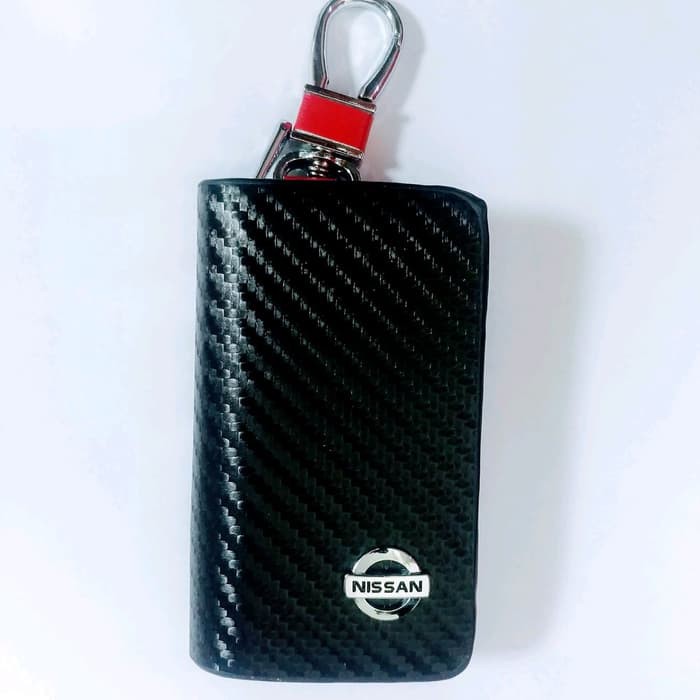 Dompet Stnk Carbon Universal Logo Honda Toyota Mitsubishi Nissan Suzuki Wuling Gantungan Kunci STNK