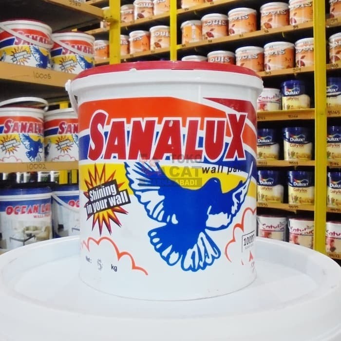 PERTUKANGAN CAT & PERLENGKAPAN CAT TEMBOK SANALUX 5 KG