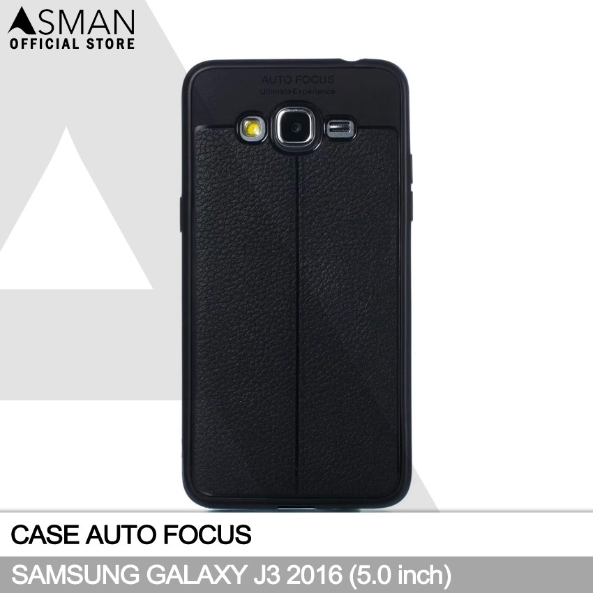 Auto Focus Samsung Galaxy J3 (2016) / J310 (5.0&quot;) | Soft Case Leather Premium - Hitam