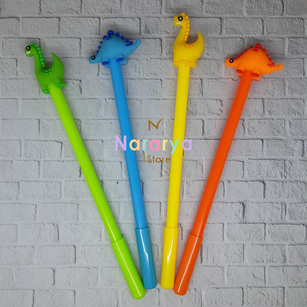 

2x Gel Pen Dino / Gel Pen Karakter / Gel Pen Lucu / Pulpen Lucu / Alat Tulis Sekolah