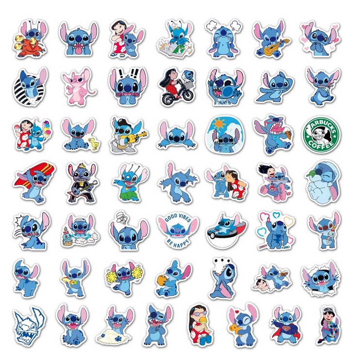 A30 STICKER 10PCS (LILO AND STITCH) anti air notebook scrapbook label tempel motif kartun superhero super hero unik lucu atk alat tulis kantor murah viral termurah kartun komputer leptop handphone hp smartphone koper kulkas disney anime