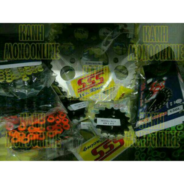 Gear set Gir set Ger set SSS 428 megapro verza tiger cb150r cb150 r cbr150 cbr 150 rantai SSS warna