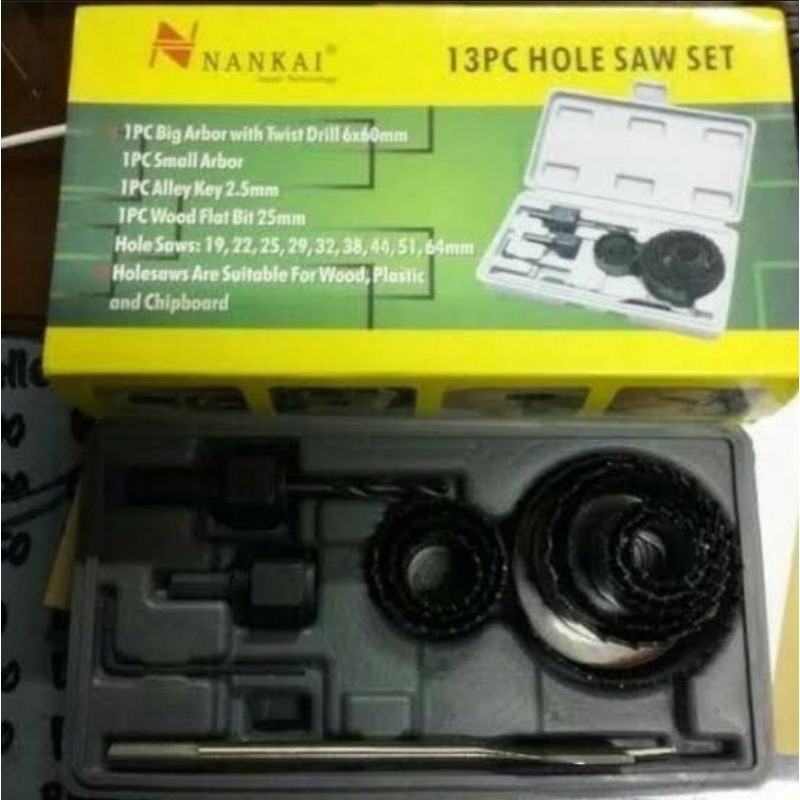 hole saw mata bor pelubang kayu set nankai