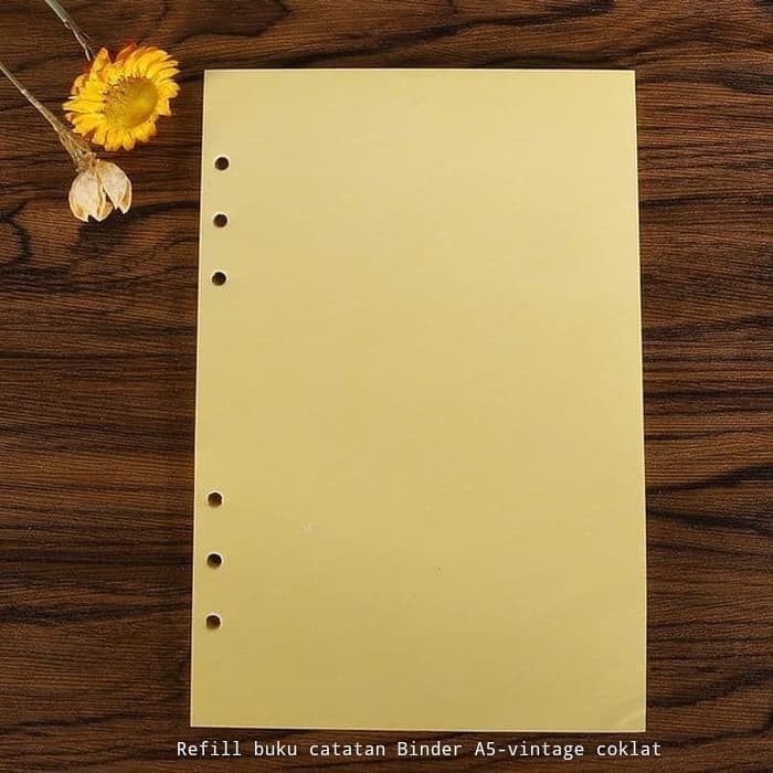 

Refill/isi buku catatan binder retro leaf dan pirate ukuran A5-coklat