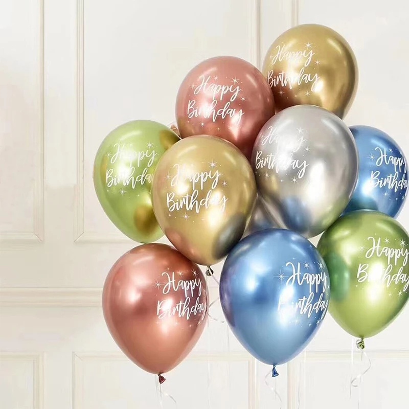 1pc Balon Latex Chrome Metalik 12 &quot;Untuk Dekorasi Pesta Ulang Tahun