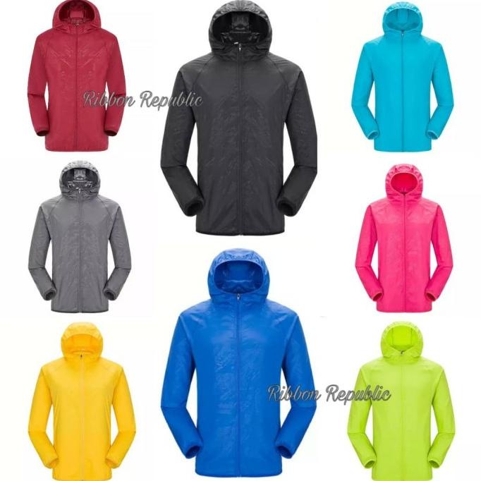 Jaket Parasut Windbreaker Olahraga Running Lari Pria Wanita Outdoor