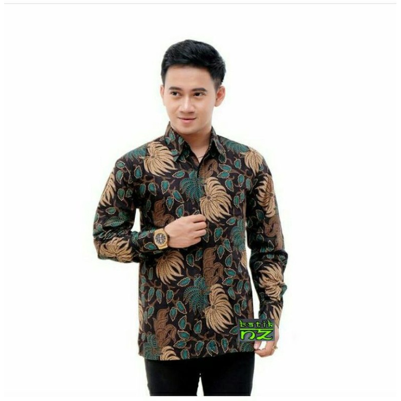 BAJU BATIK COUPLE AYAH DAN ANAK LAKI-LAKI / MOTIF RANTING MERAH DAN HIJAU TERLARIS / COD