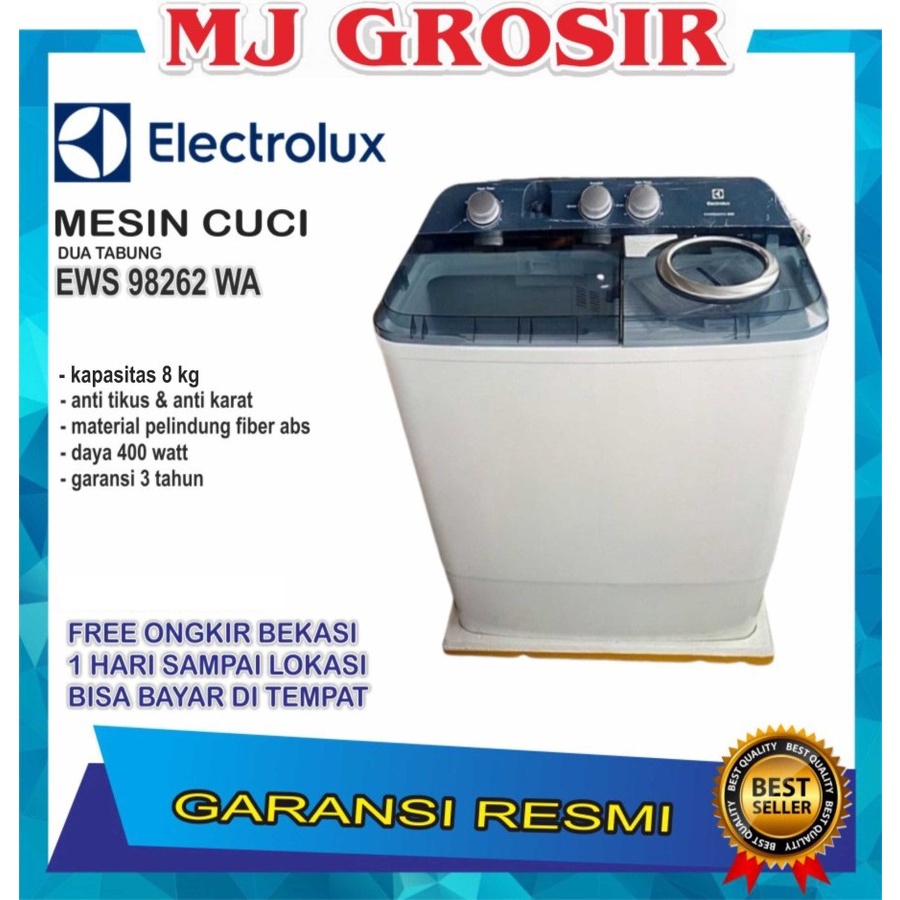 MESIN CUCI ELECTROLUX EWS98262 WA 8KG 2 TABUNG EWS 98262 WA 8 KG GERMAN TECHNOLOGY