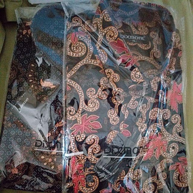 Kemeja Batik Pria Lengan Panjang Bl20 Katun Motif Modern Dixmont Semi Slimfit Premium