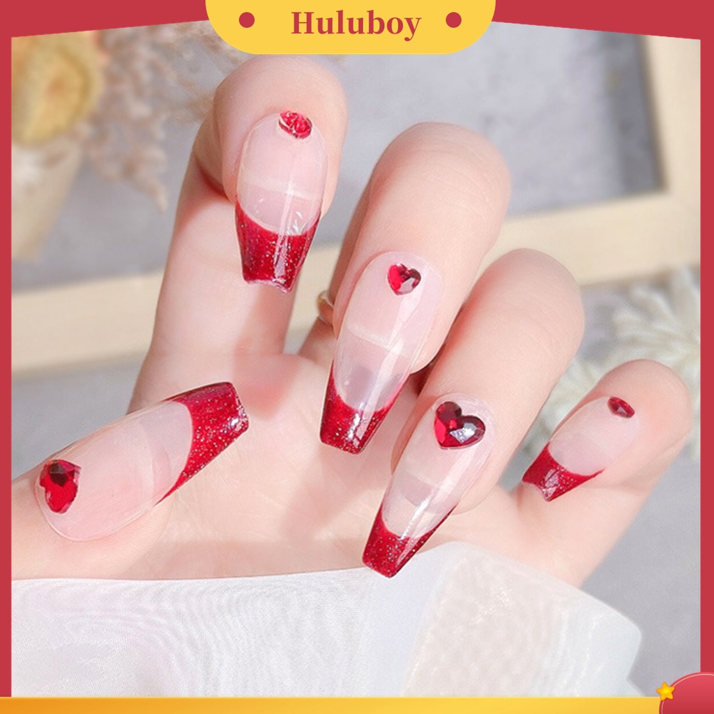 Huluboy Huluboy♡ 10pcs Ornamen Kuku Berlian Imitasi 2 Gaya Untuk Wanita