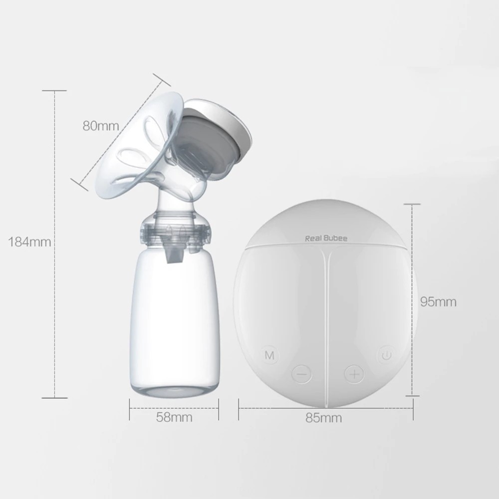 Real Bubee-Electric Double Electric Breast Pump, Powerful Suction Nipple Milk Pump, Baby Milk Bottle