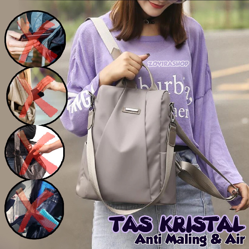 CRYSTAL BAG - Backpack Korea Impor Tas Kristal  Anti Maling Tahan Air