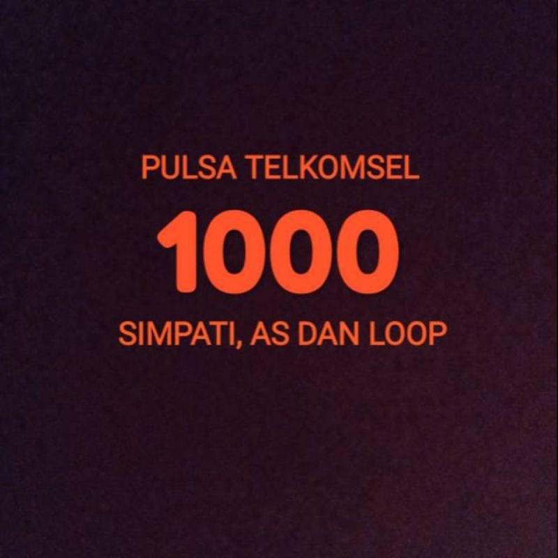 PULSA TELKOMSEL 1000