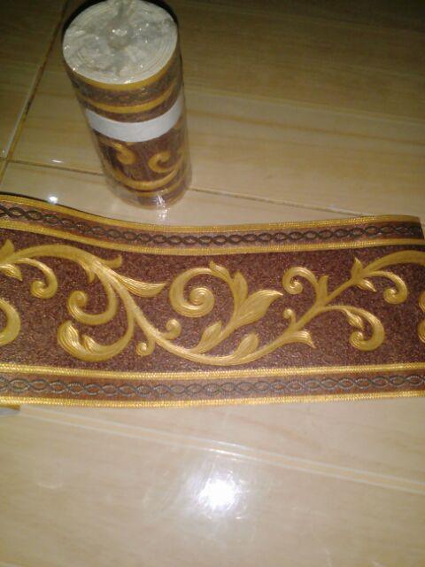 Wallpaper Border Klasik Coklat