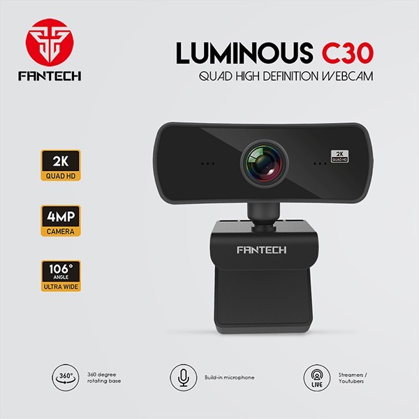 Fantech Luminous C30 / C-30 / C 30 QHD 1440P High Frame Rate Webcam