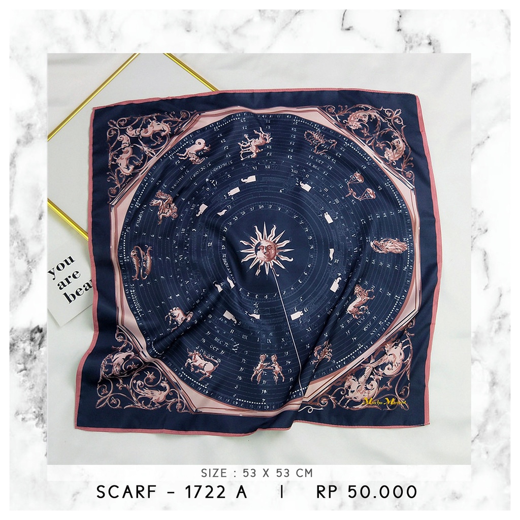 SCARF / SYAL KOREA / NECK SCARF  (SIZE 53 X 53)-1722 A